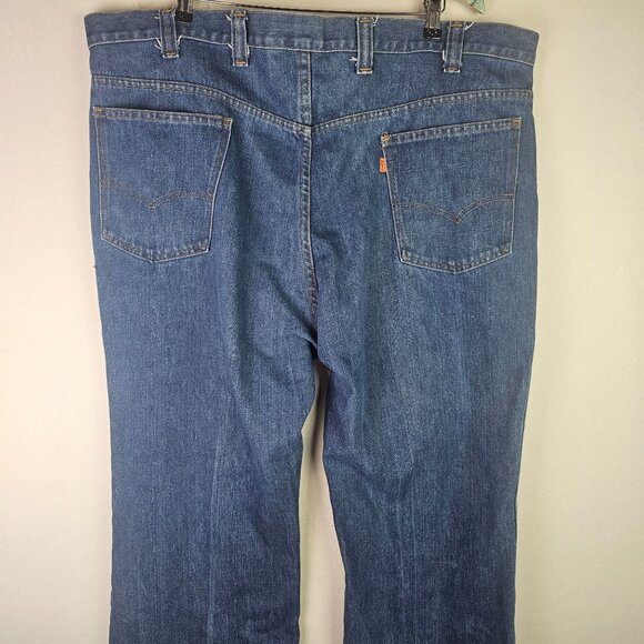 Vintage 70's Levi's for Men Orange Tab, Wide Leg, Mid-Wash, Size 46 X 29 - Picture 9 of 12